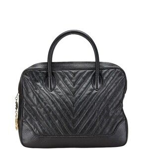 CHANEL Black Caviar Leather Bag